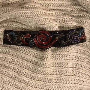 Size S/M Christian Dior vintage “Ceintures” velcro handmade beaded belt